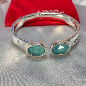 UNO de 50 “Orion” Silver Bracelet with Swarovski Crystal Blue Bracelet